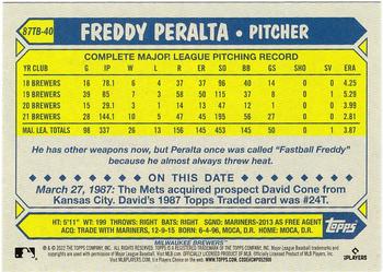 2022 Topps - 1987 Topps Baseball 35th Anniversary (Series Two) #87TB-40 Freddy Peralta Back