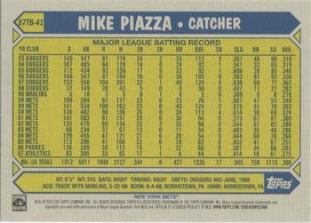 2022 Topps - 1987 Topps Baseball 35th Anniversary (Series Two) #87TB-41 Mike Piazza Back