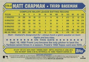 2022 Topps - 1987 Topps Baseball 35th Anniversary (Series Two) #87TB-47 Matt Chapman Back