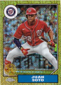 2022 Topps - 1987 Topps Baseball 35th Anniversary Chrome Silver Pack (Series Two) #T87C2-1 Juan Soto Front
