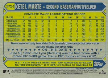 2022 Topps - 1987 Topps Baseball 35th Anniversary Chrome Silver Pack (Series Two) #T87C2-2 Ketel Marte Back