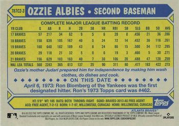 2022 Topps - 1987 Topps Baseball 35th Anniversary Chrome Silver Pack (Series Two) #T87C2-3 Ozzie Albies Back