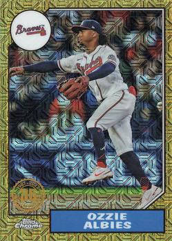 2022 Topps - 1987 Topps Baseball 35th Anniversary Chrome Silver Pack (Series Two) #T87C2-3 Ozzie Albies Front