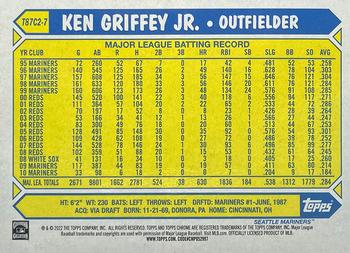 2022 Topps - 1987 Topps Baseball 35th Anniversary Chrome Silver Pack (Series Two) #T87C2-7 Ken Griffey Jr. Back