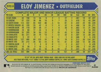 2022 Topps - 1987 Topps Baseball 35th Anniversary Chrome Silver Pack (Series Two) #T87C2-14 Eloy Jimenez Back