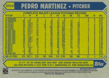 2022 Topps - 1987 Topps Baseball 35th Anniversary Chrome Silver Pack (Series Two) #T87C2-61 Pedro Martinez Back
