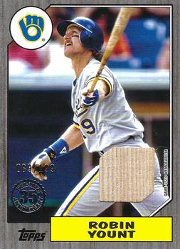 2022 Topps - 1987 Topps Baseball 35th Anniversary Relics Black (Series Two) #87BR-RY Robin Yount Front