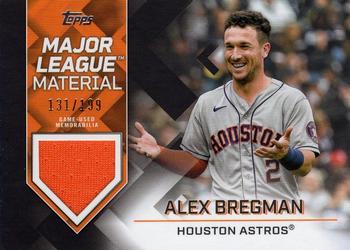 2022 Topps - Major League Material Relics Black (Series Two) #MLM-AB Alex Bregman Front