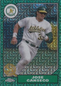 2022 Topps - 1987 Topps Baseball 35th Anniversary Chrome Silver Pack Green (Series Two) #T87C2-76 Jose Canseco Front