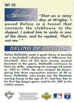 1993 Upper Deck - Iooss Collection #WI 10 Delino DeShields Back