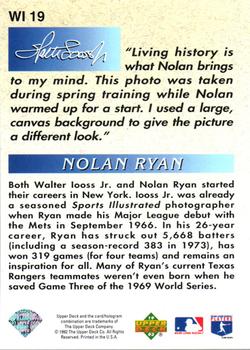 1993 Upper Deck - Iooss Collection #WI 19 Nolan Ryan Back