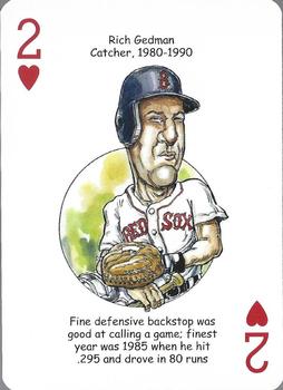 2008 Hero Decks Boston Red Sox Baseball Heroes Playing Cards #2♥ Rich Gedman Front