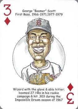 2008 Hero Decks Boston Red Sox Baseball Heroes Playing Cards #3♦ George Scott Front