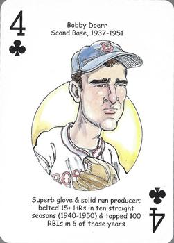 2008 Hero Decks Boston Red Sox Baseball Heroes Playing Cards #4♣ Bobby Doerr Front