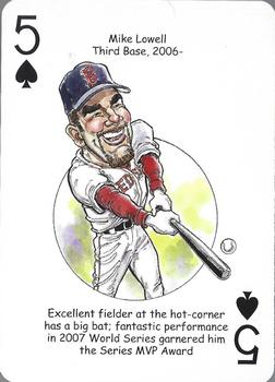 2008 Hero Decks Boston Red Sox Baseball Heroes Playing Cards #5♠ Mike Lowell Front