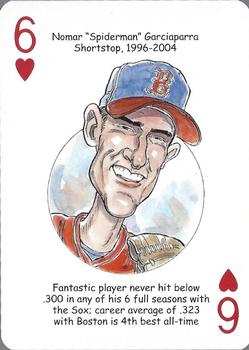 2008 Hero Decks Boston Red Sox Baseball Heroes Playing Cards #6♥ Nomar Garciaparra Front