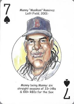 2008 Hero Decks Boston Red Sox Baseball Heroes Playing Cards #7♠ Manny Ramirez Front