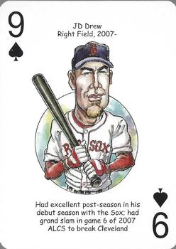 2008 Hero Decks Boston Red Sox Baseball Heroes Playing Cards #9♠ J.D. Drew Front