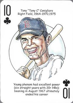 2008 Hero Decks Boston Red Sox Baseball Heroes Playing Cards #10♣ Tony Conigliaro Front