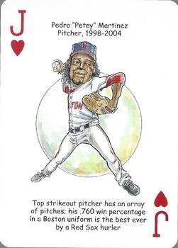 2008 Hero Decks Boston Red Sox Baseball Heroes Playing Cards #J♥ Pedro Martinez Front