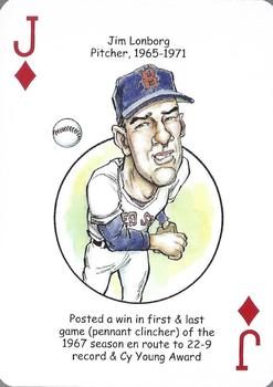2008 Hero Decks Boston Red Sox Baseball Heroes Playing Cards #J♦ Jim Lonborg Front