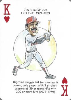 2008 Hero Decks Boston Red Sox Baseball Heroes Playing Cards #K♥ Jim Rice Front