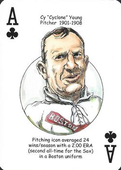 2012 Hero Decks Boston Red Sox Baseball Heroes Playing Cards #A♣ Cy Young Front