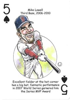 2012 Hero Decks Boston Red Sox Baseball Heroes Playing Cards #5♠ Mike Lowell Front