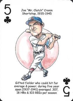 2012 Hero Decks Boston Red Sox Baseball Heroes Playing Cards #5♣ Joe Cronin Front