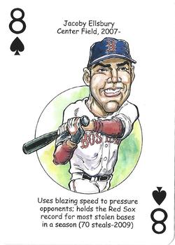 2012 Hero Decks Boston Red Sox Baseball Heroes Playing Cards #8♠ Jacoby Ellsbury Front