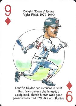 2012 Hero Decks Boston Red Sox Baseball Heroes Playing Cards #9♦ Dwight Evans Front