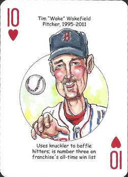 2012 Hero Decks Boston Red Sox Baseball Heroes Playing Cards #10♥ Tim Wakefield Front