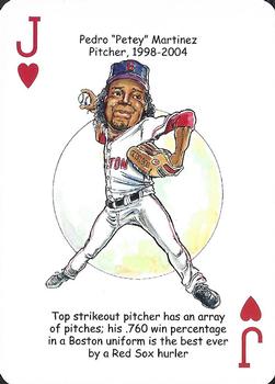 2012 Hero Decks Boston Red Sox Baseball Heroes Playing Cards #J♥ Pedro Martinez Front