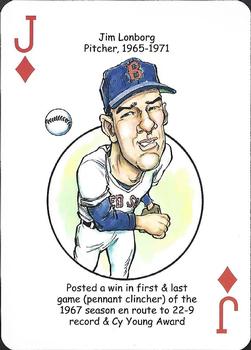 2012 Hero Decks Boston Red Sox Baseball Heroes Playing Cards #J♦ Jim Lonborg Front
