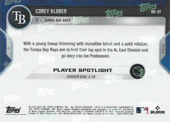 2022 Topps Now Road to Opening Day Tampa Bay Rays - Orange #OD-57 Corey Kluber Back