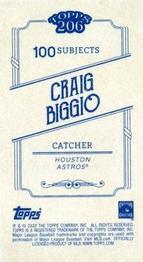 2022 Topps 206 #NNO Craig Biggio Back