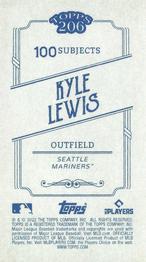 2022 Topps 206 #NNO Kyle Lewis Back