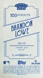 2022 Topps 206 #NNO Brandon Lowe Back