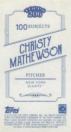 2022 Topps 206 #NNO Christy Mathewson Back