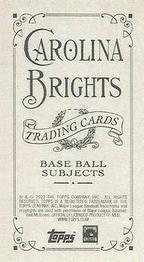 2022 Topps 206 - Carolina Brights Back #NNO Rogers Hornsby Back