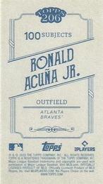2022 Topps 206 - Wood Paper Stock #NNO Ronald Acuña Jr. Back