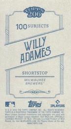 2022 Topps 206 - Wood Paper Stock #NNO Willy Adames Back