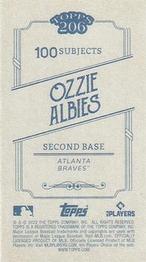 2022 Topps 206 - Wood Paper Stock #NNO Ozzie Albies Back