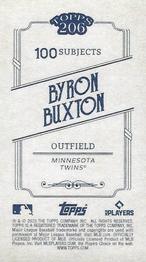 2022 Topps 206 - Wood Paper Stock #NNO Byron Buxton Back
