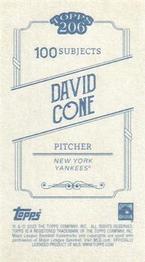 2022 Topps 206 - Wood Paper Stock #NNO David Cone Back