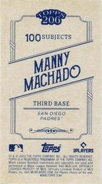 2022 Topps 206 - Wood Paper Stock #NNO Manny Machado Back