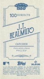 2022 Topps 206 - Wood Paper Stock #NNO J.T. Realmuto Back