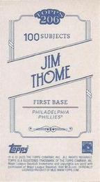 2022 Topps 206 - Wood Paper Stock #NNO Jim Thome Back