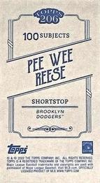 2022 Topps 206 - Wood Paper Stock #NNO Pee Wee Reese Back