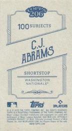 2022 Topps 206 - Wood Paper Stock #NNO C.J. Abrams Back